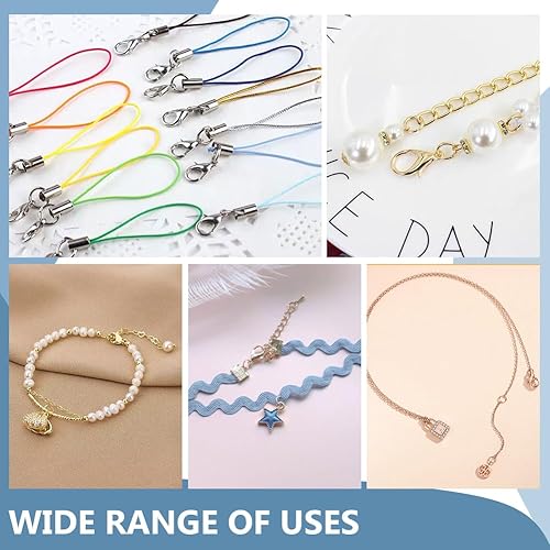 Miniatura 6 de PH PandaHall 420 cierres de pinza de langosta de acero inoxidable 304 con anillos de salto abiertos, 100 piezas de 4 tamaños de cierres de joyería,