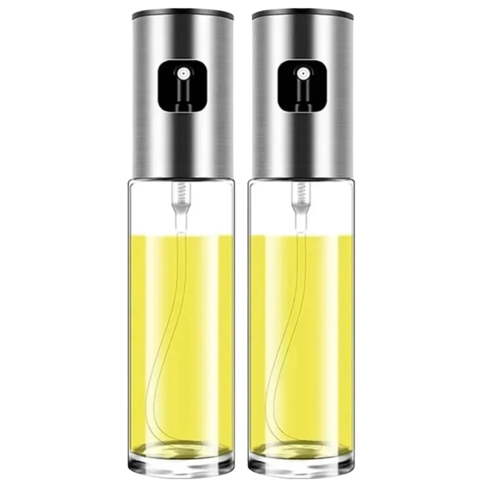 Spruzzino Olio, 2 Pezzi Di Spruzzatore Olio In Vetro Per Cucinare Spray Mister Per Insalata, Barbecue, Cucina, Cottura, Strumenti Per Bottiglie Aceto Vuote,per Friggitrice ad aria,Insalata