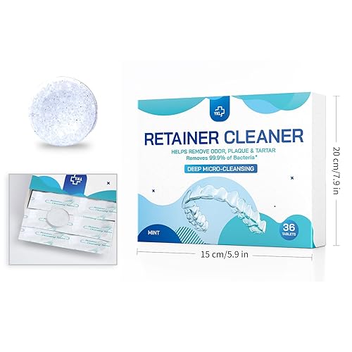Miniatura 2 de Tabletas limpiadoras de dentaduras y retenedoras  Suministro de 1 mes (36 piezas) Retenedores dentales para alineador  Protectores bucales y