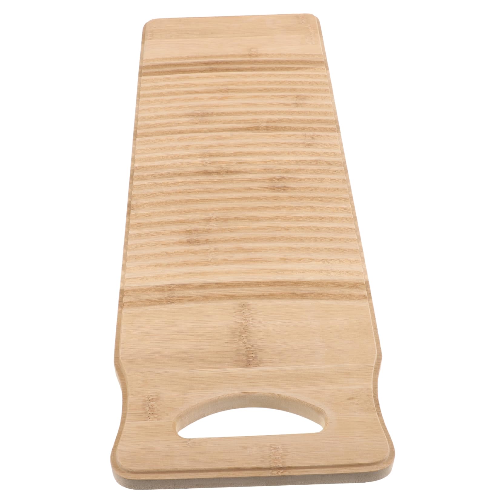 Tabla de Lavar de Bambú Macizo Antideslizante 60x20x1.8 Cm Engrosada para Lavado a Mano Hogar y Tienda, Resistente y Natural, Herramienta de Limpieza para Ropa
