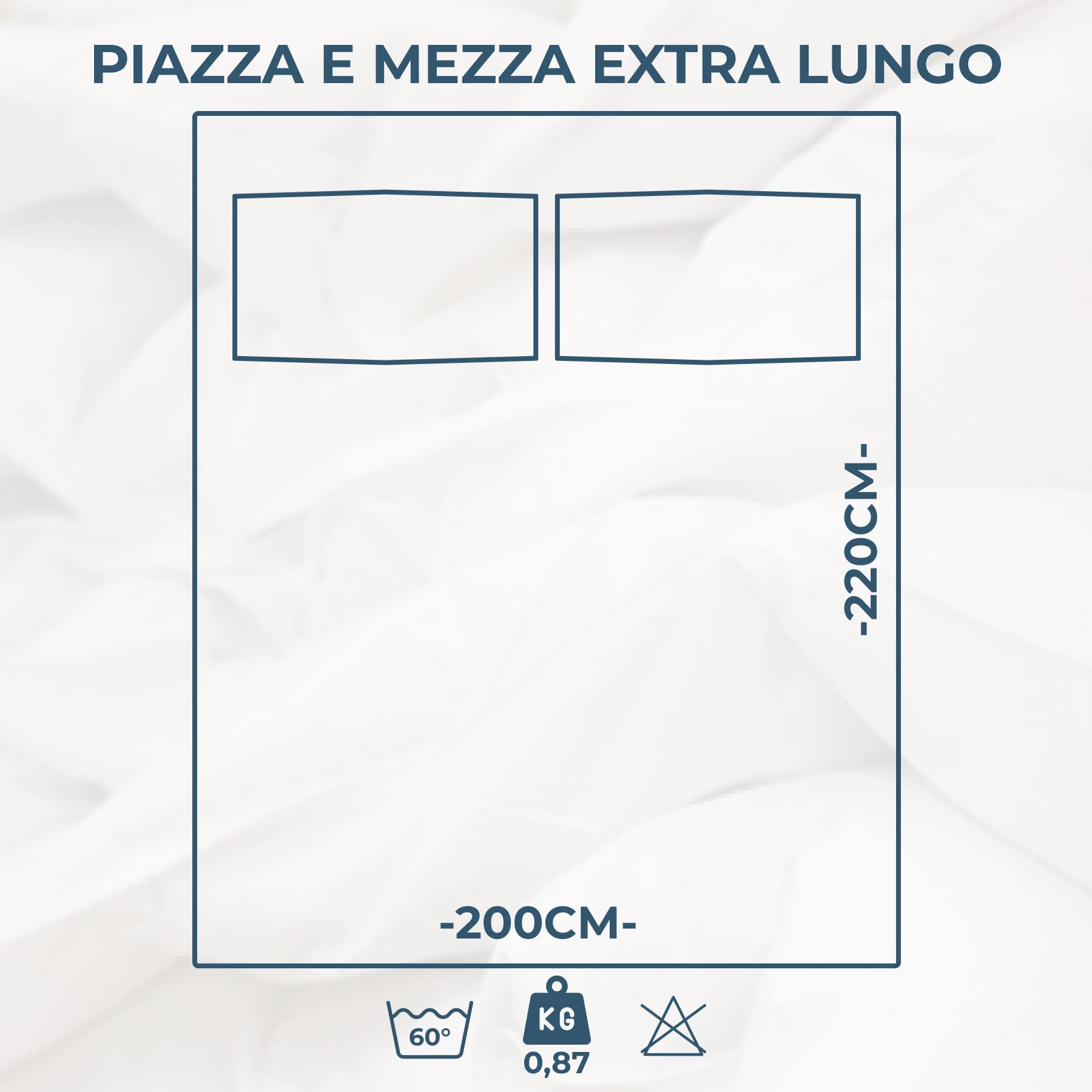 Kauffmann Comfort Piumino Warm - 100% Puro Piumino Vergine Ungherese, Piazza e Mezza, 200x220