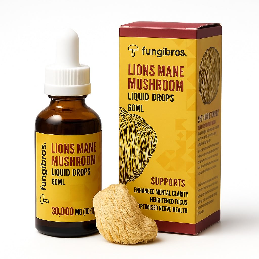 Sponsored Ad – Lions Mane Liquid Drops High Strength 10:1 Extract 60ml 30,000mg, 2-Month Supply, NOT Capsules or Powder