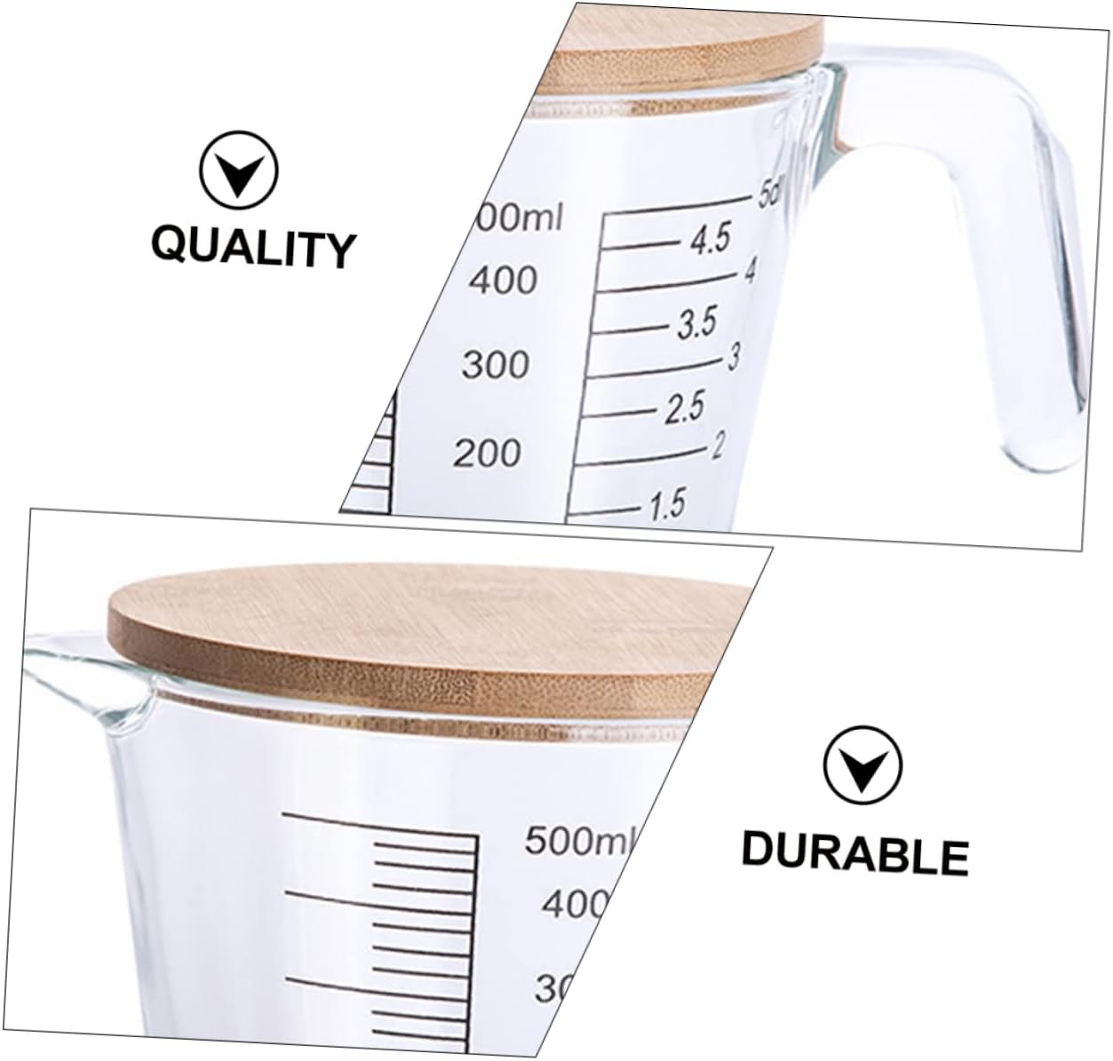 2 Pcs Graduated Cup Measuring Tools Practical Measuring Cups Baking Tool Measuring Cups with Scale Glass Measuring Cups Practical Measuring Jug Baking Measuring Cup