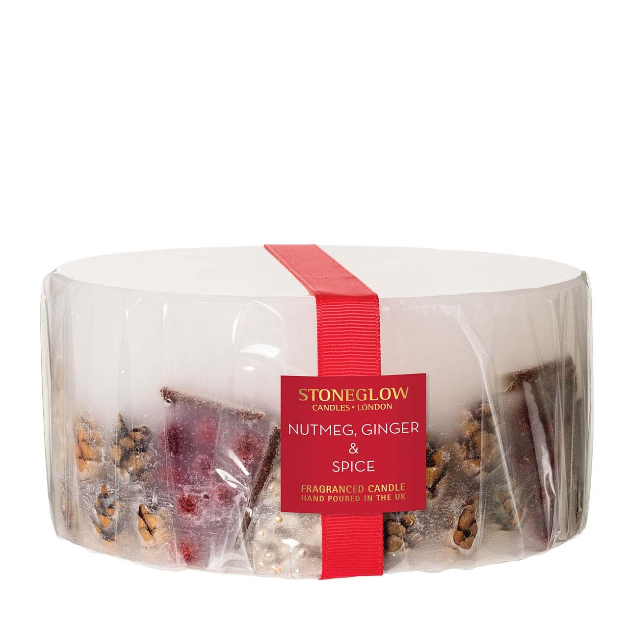 Stoneglow Brown Candles London - Seasonal Collection - Nutmeg, Ginger & Spice - Scented Candle - 3-Wick Pillar