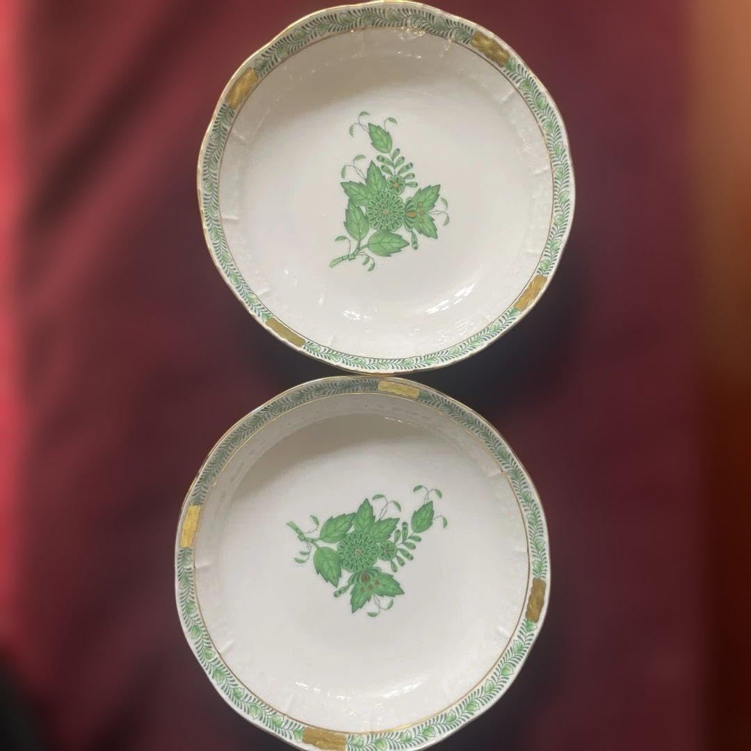 ヘレンド陶器皿 2枚セット 新品2枚【HERENDヘレンド】ウィーンの薔薇