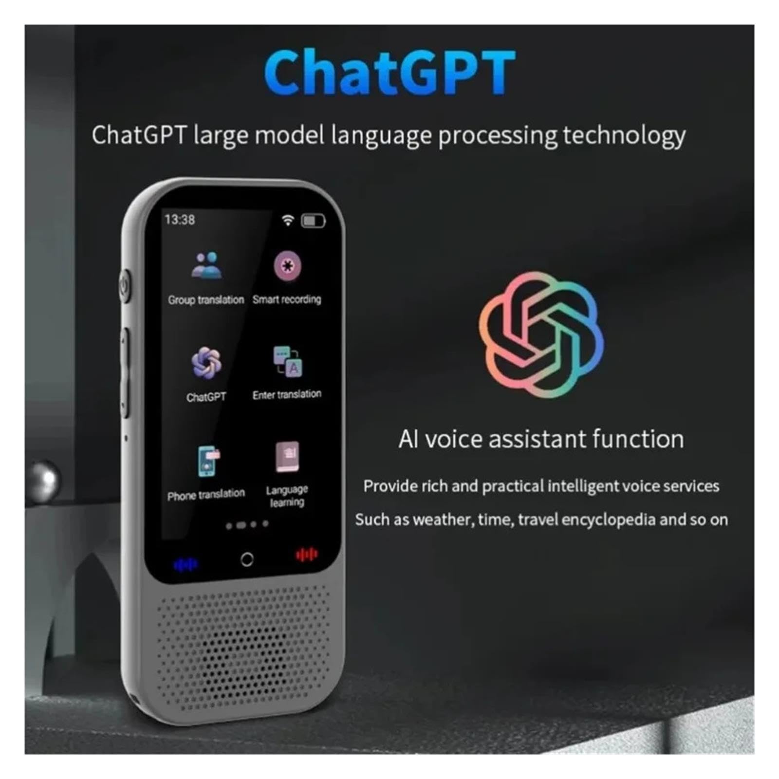 Appareil de traduction de langue S80 Pro AI