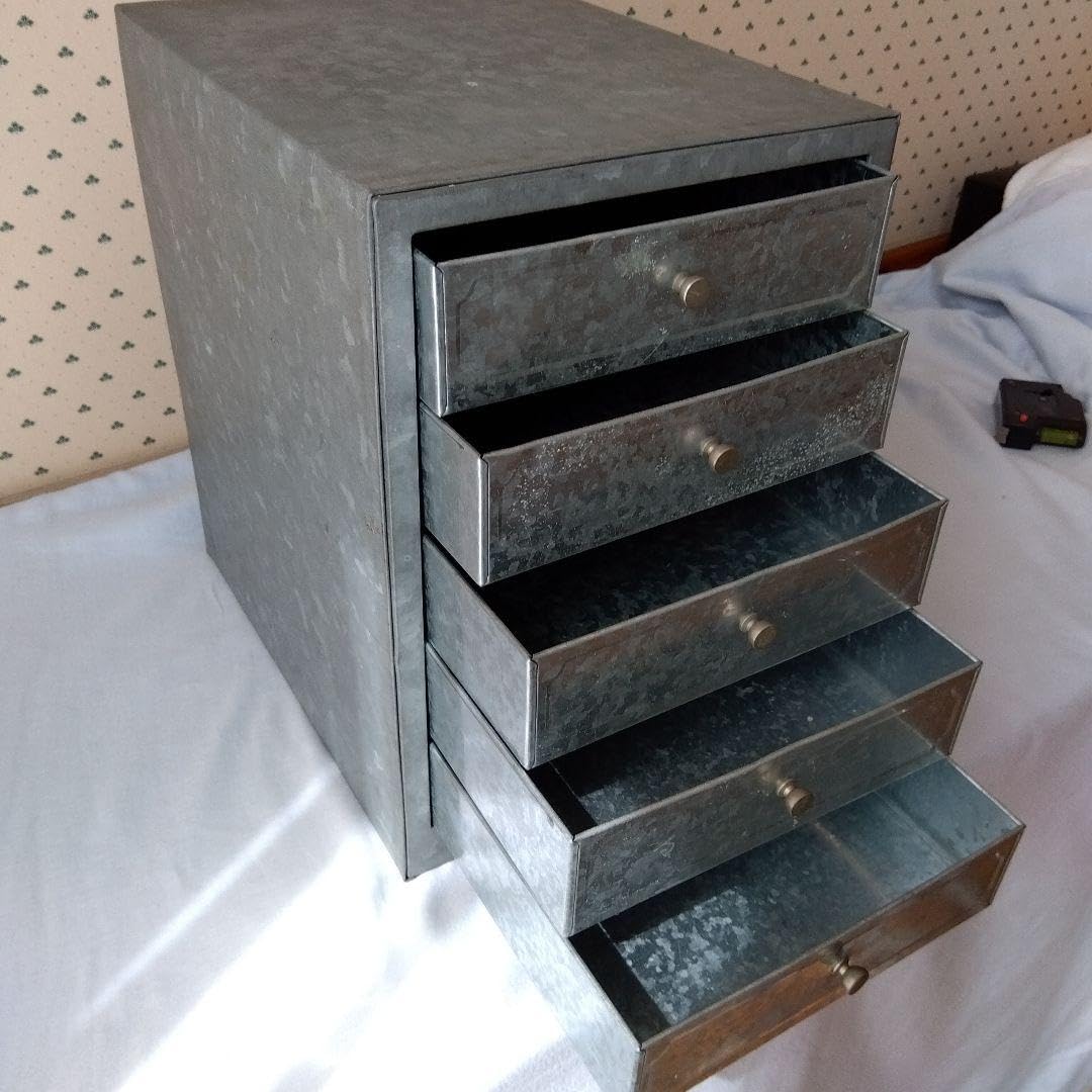 Amazon.co.jp: トタン スチール 引き出し 5段 レターケース 収納