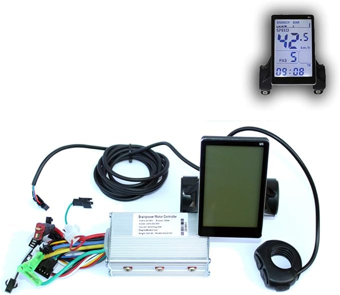 Keenso Elektrofahrrad LCD Messgerät, 5 Polig, 24 V, 36 V, 48 V, 60 V, Universal E Scooter M5 LCD Panel Bildschirm Elektrofahrräder