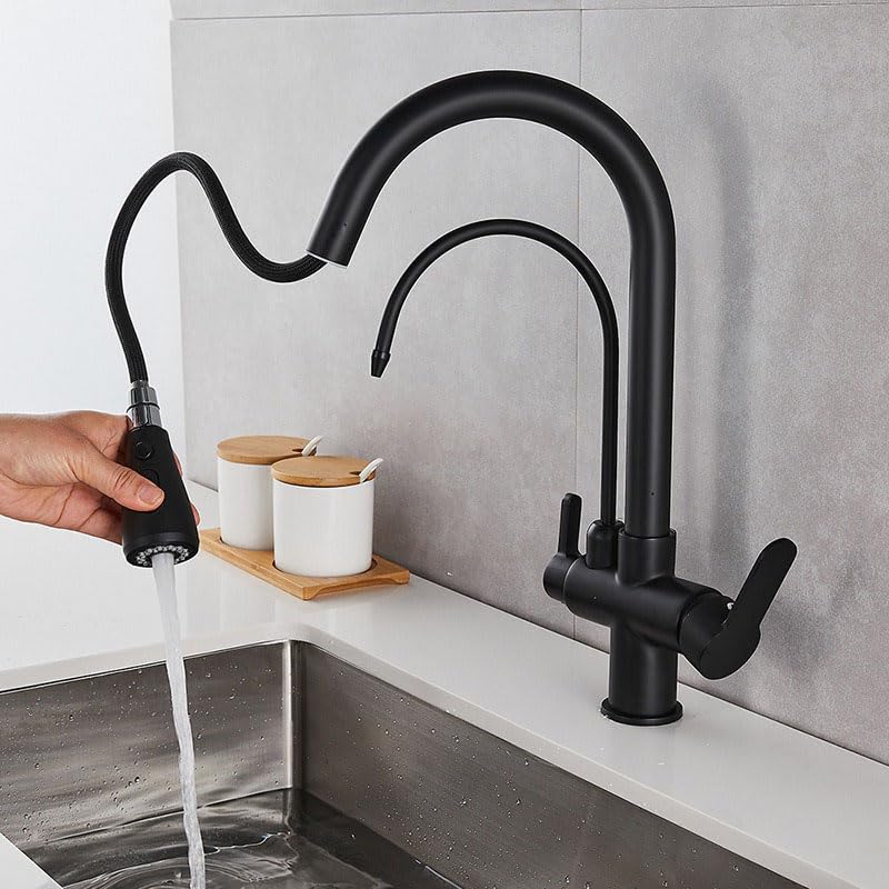 Robinet filtrant pour eau potable avec douchette cuisine extractible