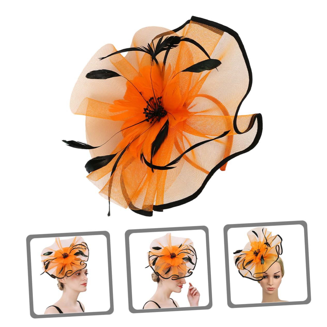 4piezas Fascinador De Fiesta Para Mujer Diadema Elegante Para Banquete y Bodas Accesorio Para y Cosplay