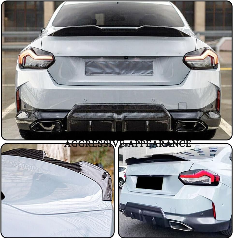 Real Carbon Fiber Rear Trunk Spoiler for BMW 2 Series G42 G87 M2 220i 230i Base M Sport Coupe 2 Door 2022 2023 Rear Spoiler Wing Lip Factory Outlet