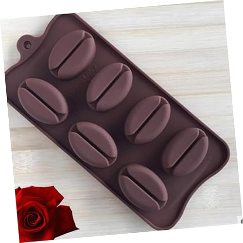 Miniatura 2 de UPKOCH 4 moldes de silicona para tartas, siete moldes de café en forma de granos de chocolate y dulces para hornear y hielo, fondant flexible para