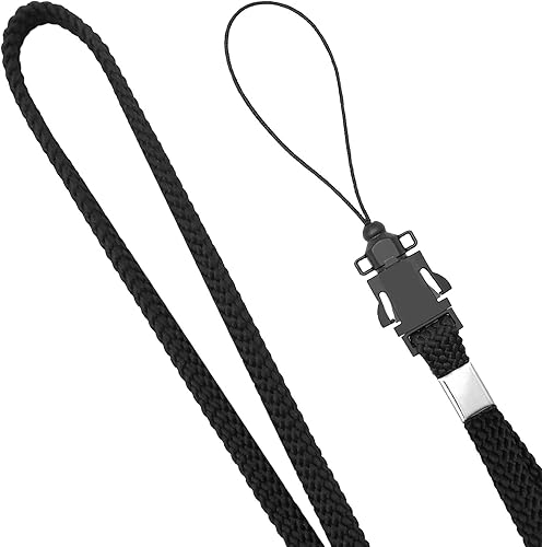 Miniatura 6 de YOUOWO Paquete de 5 cordones de muñeca desmontable pequeña mano negro cordones para teléfono USB clave identificación tarjeta insignia