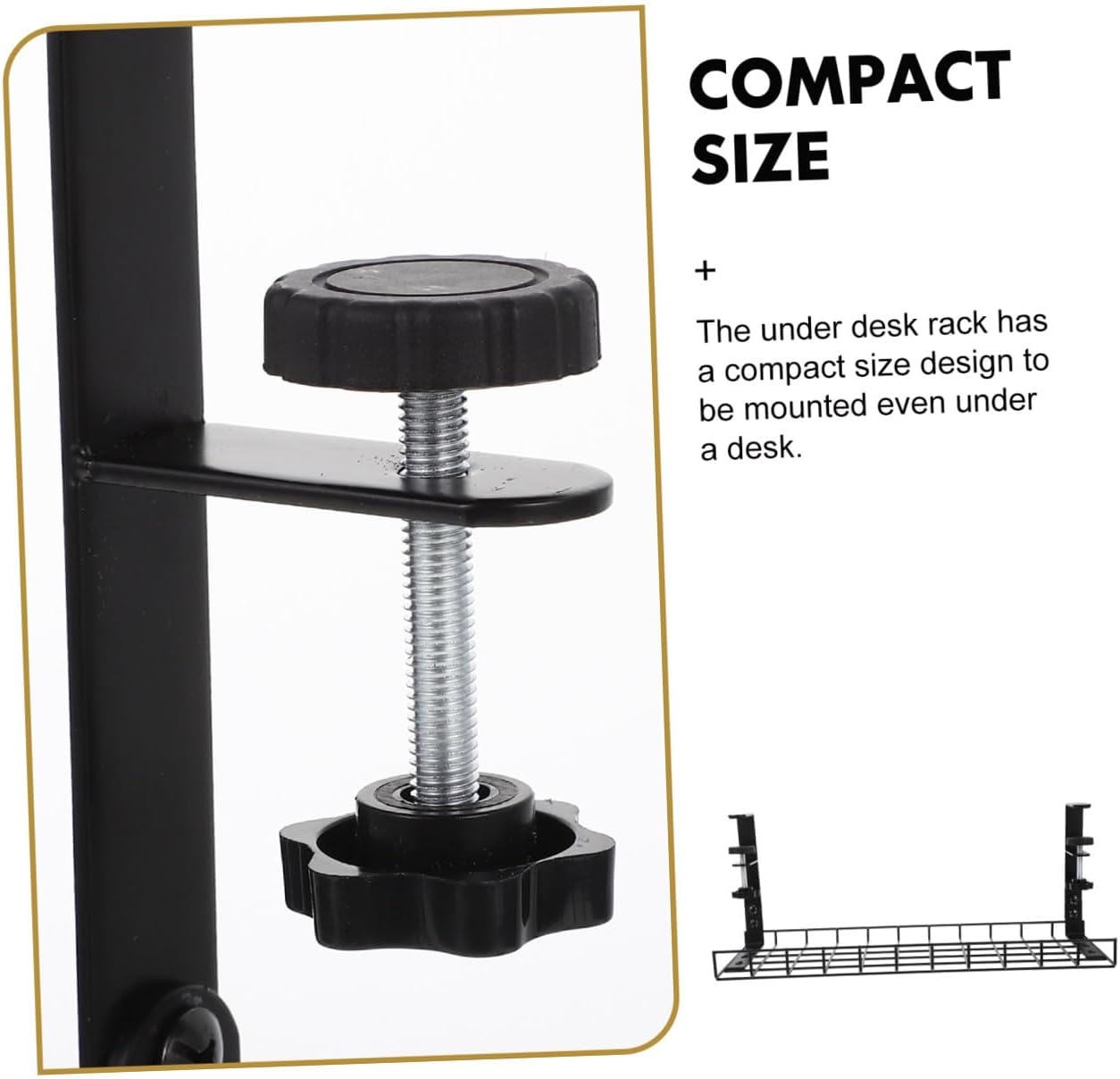 Desk Cable Management Tray Wire Organizer Black 500mm No Drill Cable Holder Large Capacity Cord Storage Rack for Office Desk