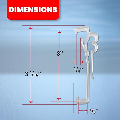 Miniatura 4 de Amazing Drapery Hardware Clips de cenefa transparentes de 3.0 pulgadas para persianas y cortinas de ventana, paquete de 6 soportes de plástico
