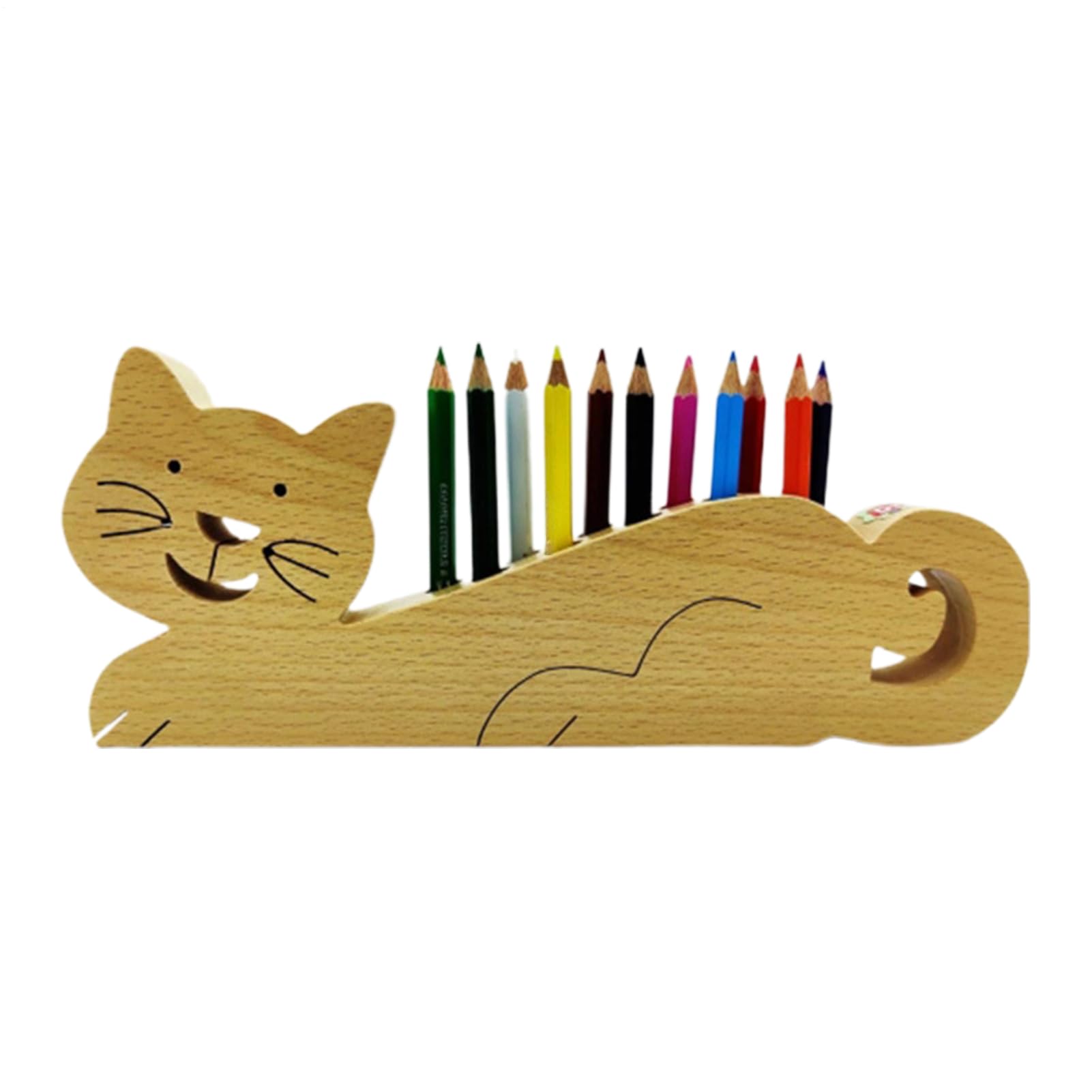 Porte-stylo chat mignon pour organiser un bureau d'étudiant avec style