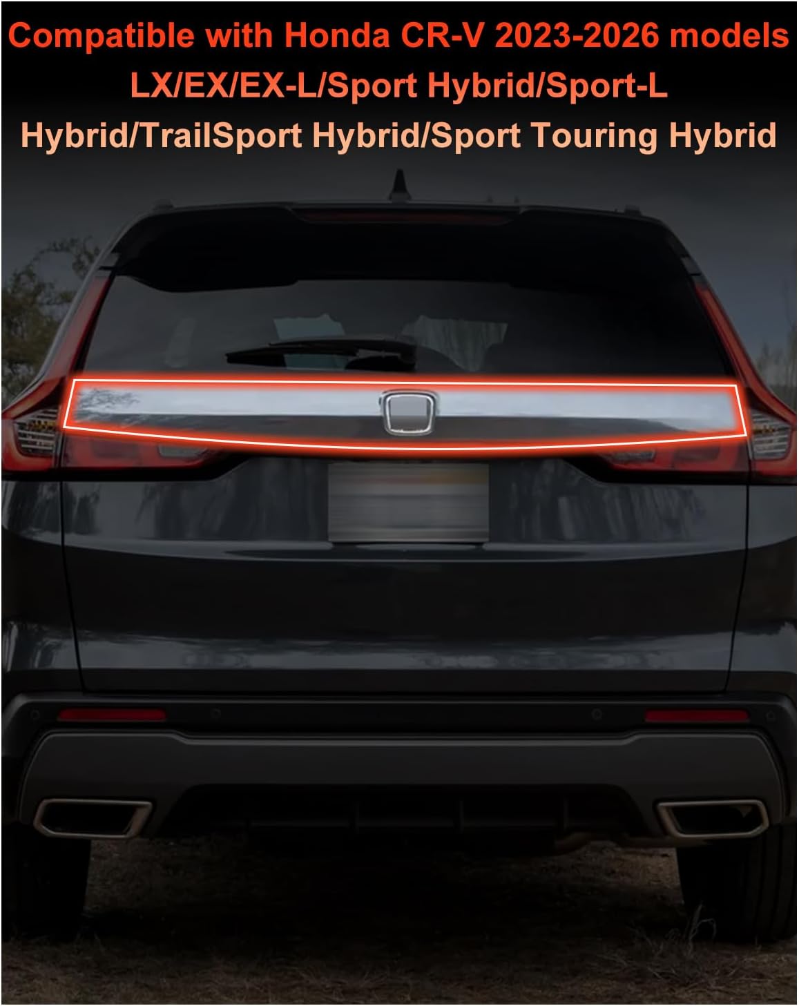 Rear Trunk Tail Light Assemblies For 2023 2024 2025 2026 Honda CRV CR-V Accessories LED Rear Reflector Bumper Signal Lights 3rd Third Brake Lamp,Plug & Play (For23-26crv)