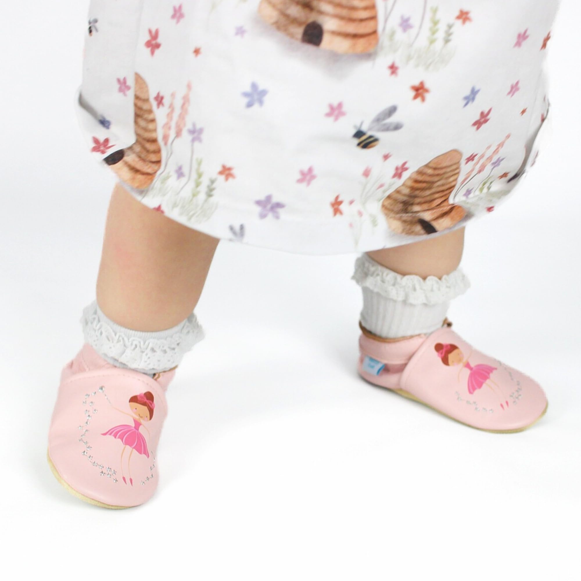 Dotty Fish Chaussures Bébé et Enfant en Cuir Souple – Antidérapantes, Légères et Respirantes, Semelle Souple pour Premiers Pas, Unisexe 0-5 Ans, Marque Britannique - 2