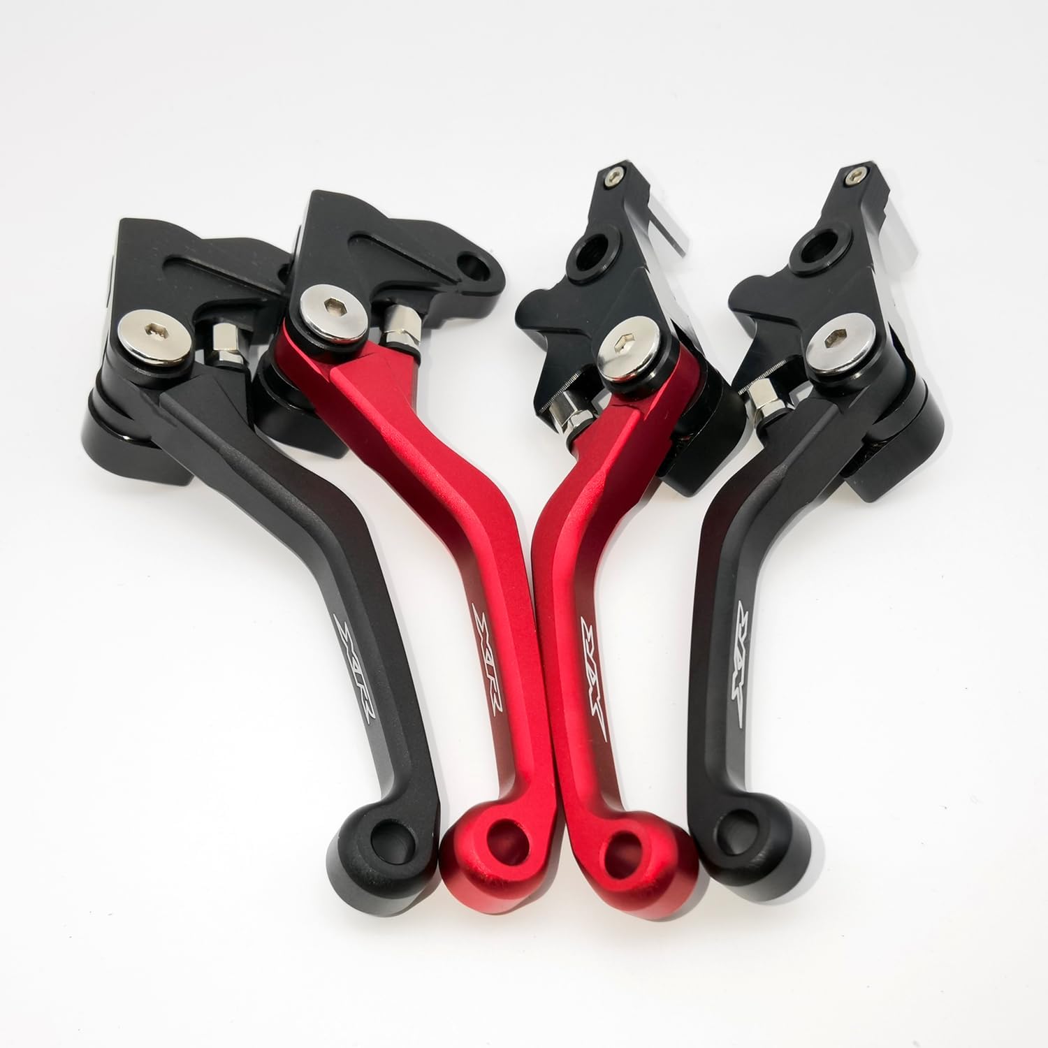 Generic Dirt Bike Brake Clutch Levers Adjustable Replacement for Honda XR150L 2014-2024 Red Black (RED)