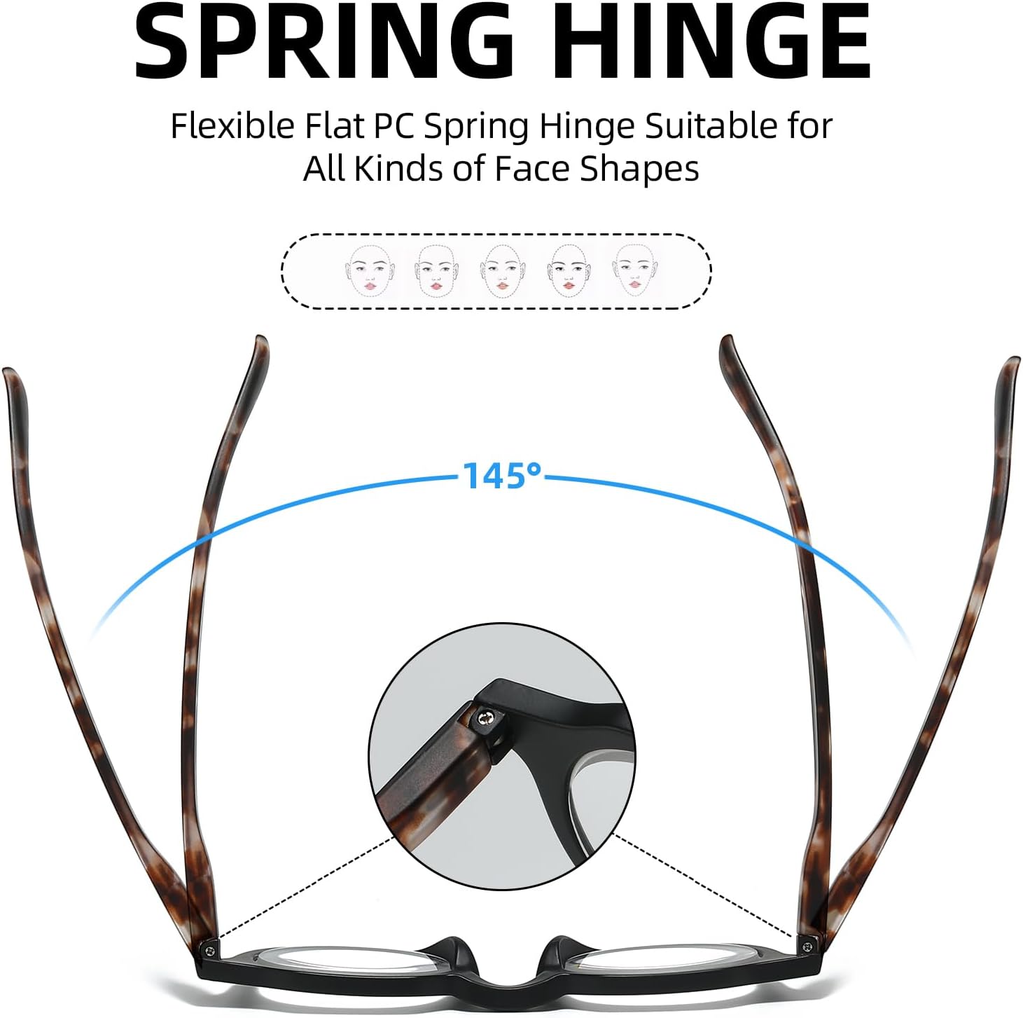 JOLLYNOVA HD7 Reading Glasses, Single Vision & Progressive Multifocal Options, Blue Light Filtering Readers Anti UV - Image 3