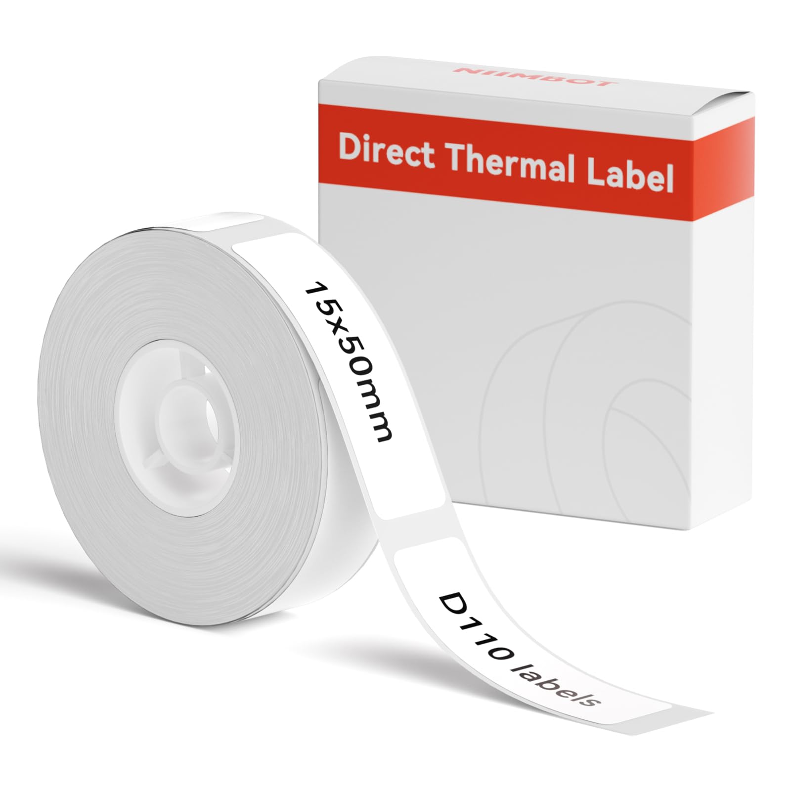 NIIMBOT Thermal Labels 0.59" x 1.97" (15 * 50mm) Printer Sticker Paper with Self-Adhesive for D11/D110/D101/H1S,1 Roll of 130