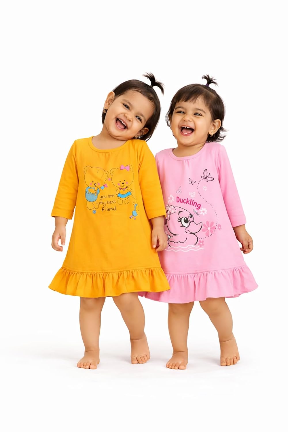 BODYCARE KIDS Girls Frock Kanthi Open Full Sleeves | Soft Breathable Fabric | Stylish Back Open Design | Comfortable Regul... - Review, Price and Buying Guide