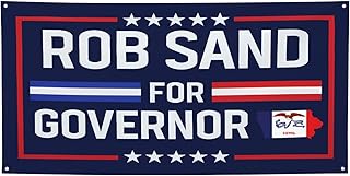 4x6 Ft Rob Sand for Governor Banner Signs Rob Sand for Iowa Governor 2026 Banners for Outside with 4 Metal Grommets