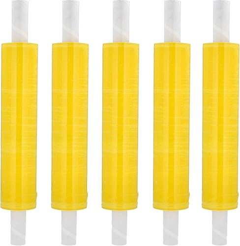 Vista 98 de PSBM - Rollo de película elástica roja con asas de núcleo extendido, 1 paquete, 20 pulgadas x 1000 pies, calibre 80, rollos de película elástica a