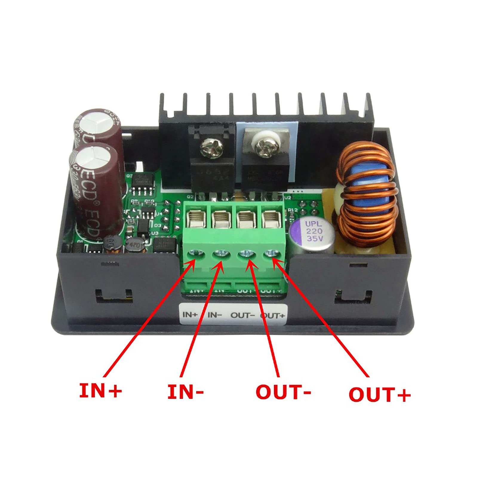 Jadeshay Regulador de Voltaje 6-55V a 0-50V Convertidor DC-DC Step-Up Boost Converter Step Down Buck Ajustable Convertidor 250W 0-5000A Fuente Alimentacion Regulable Controlador de Carga Solar 12V