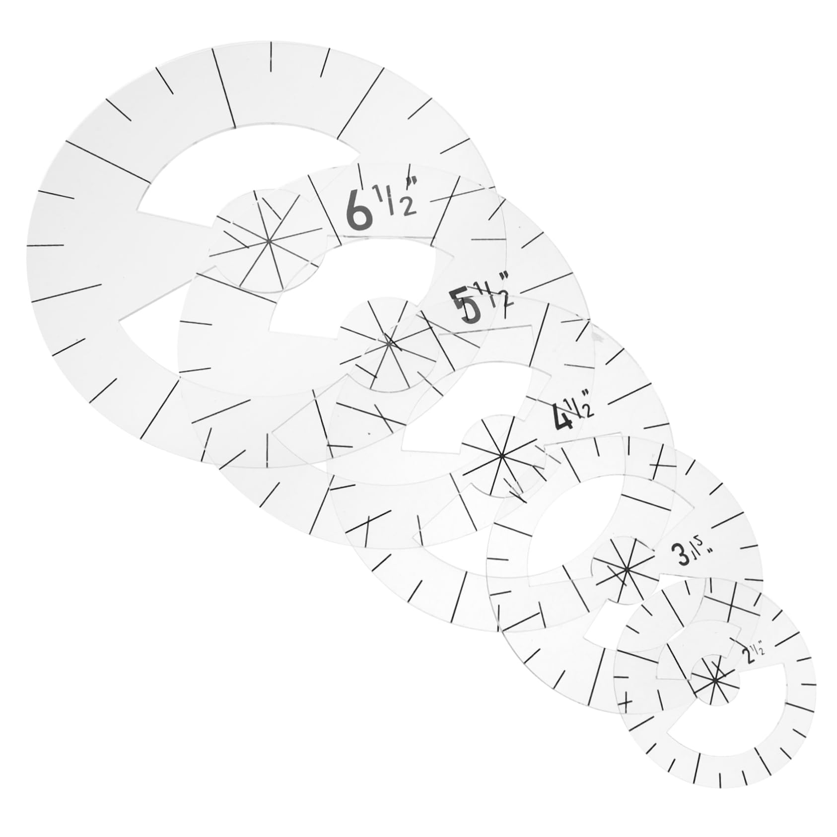ARTIBETTER 3 Series Regla Para Patchwork Plantilla Para Ropa Reglas Para Hacer Tú Mismo Plantilla Para Patchwork Portátil Para Coser a Para 5 piezas*3