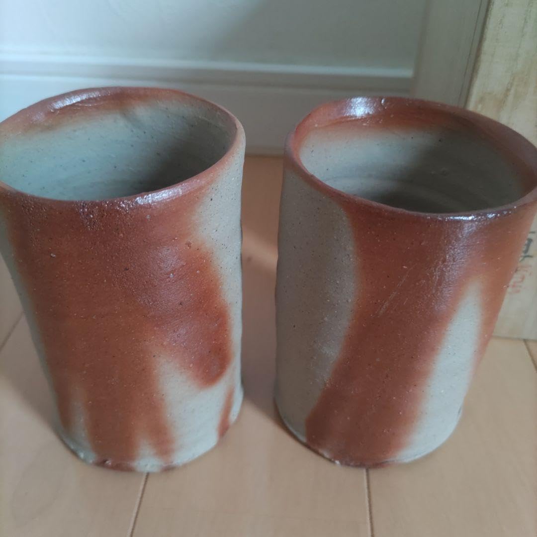 Amazon.co.jp: 備前焼 麦酒呑 名工 中村 真 作 ビアマグ ペア セット