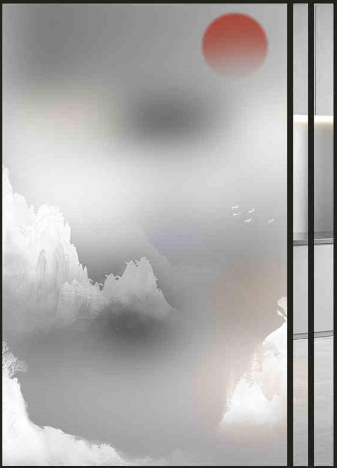 Window Film Privacy Red Sun Glass Frosted Privacy Film For Glass Windows Static Cling No Glue Window Films Covering Self Adhesive Anti Uv For Office Bathroom Home 60x100cm/1pcs