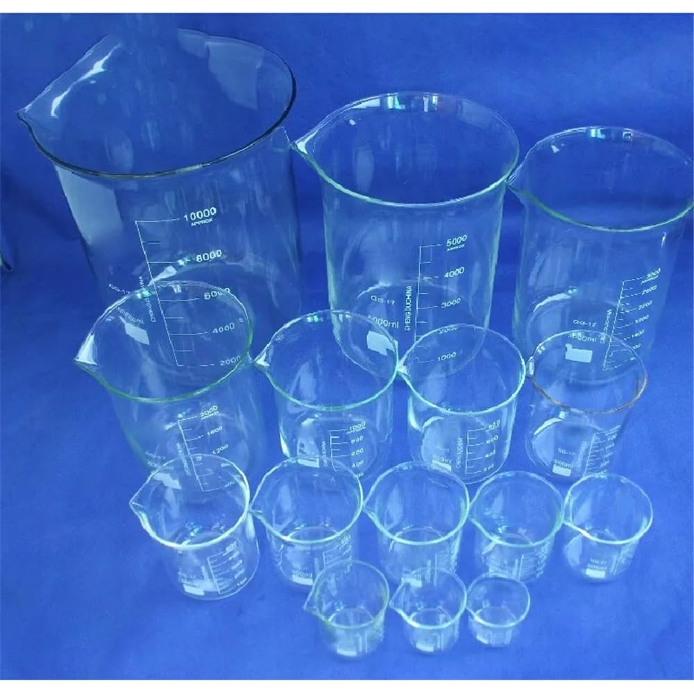 Laborglaswaren Becherglas 2000ml Laborbecher 2000ml niedrige Form mit Teilung und Ausguss 3,3