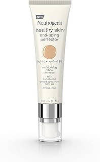 Neutrogena Healthy Skin Anti-Aging Perfector Tinted Facial Moisturizer and Retinol Treatment with Broad Spectrum SPF 20 Su...