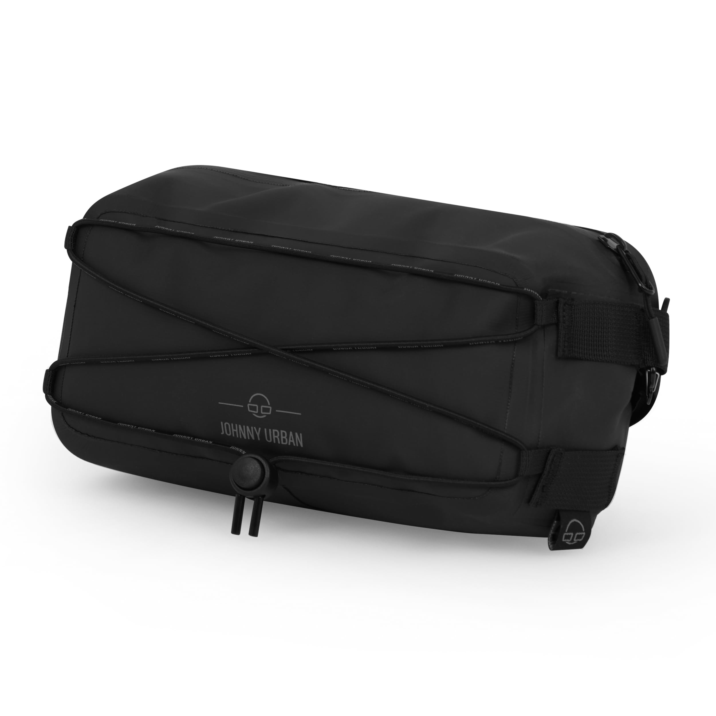 Johnny Urban Borsa Manubrio Bici Impermeabile Nero - Arlo - 2 in 1 Borsa Bici e Tracolla - Borsa Bikepacking per Manubrio Anteriore - Borsa per Bicicletta - Resistente all'Acqua