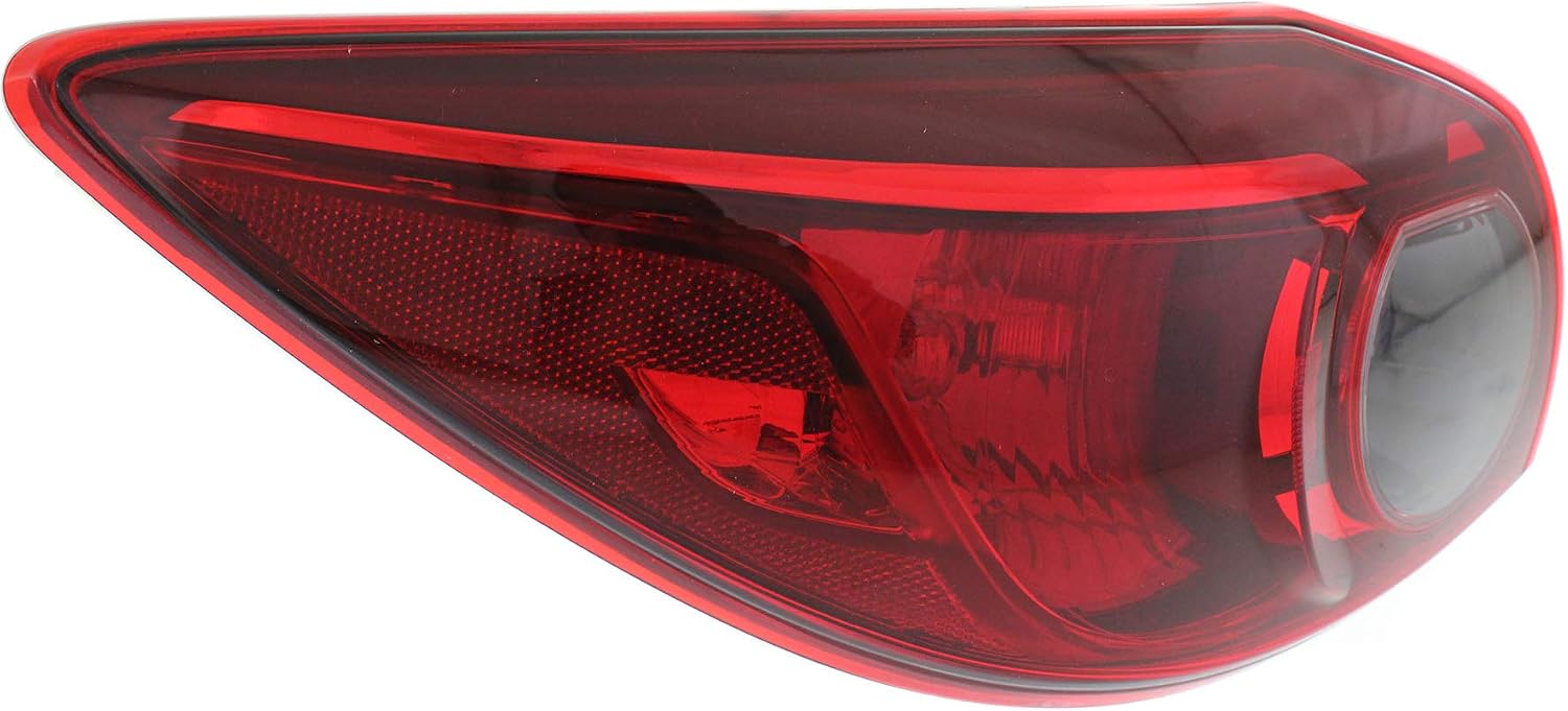 Compatible with 14-18 Mazda3 Hatchback Outer Taillight Taillamp Rear Brake Light Tail Lamp with Bulb Left Drier Side