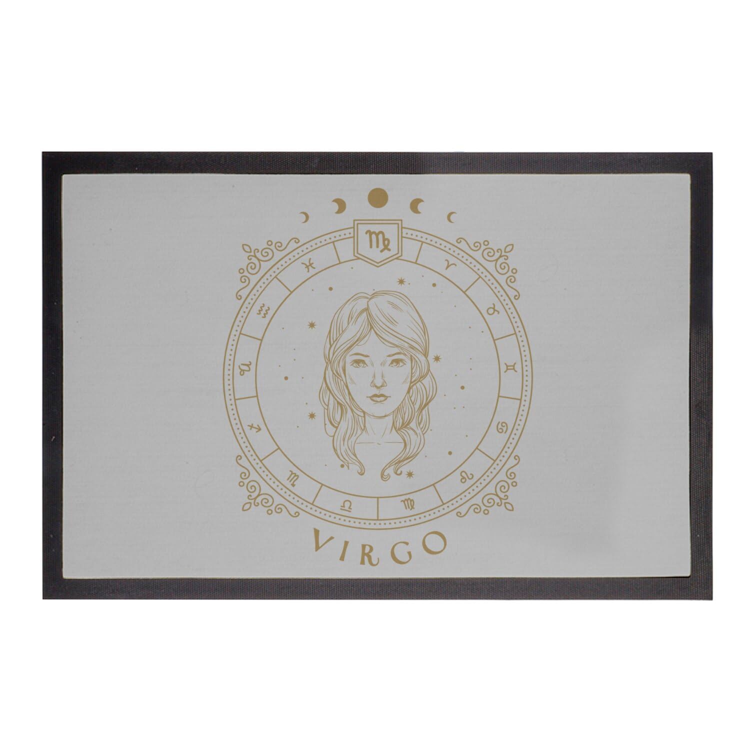 Paillasson Gris Virgo Sign Astrologie Tarot 75x50cm tapis entree