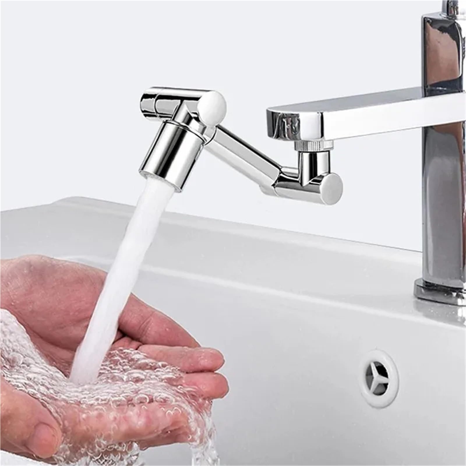 Aireador de grifo metal escalable for cocina, baño, con burbujeador a prueba salpicaduras, boquilla filtro, extensor ahorro agua para Cocina(Dual Modes Sliver)