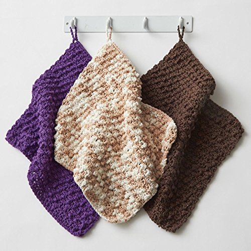 Image of Lily Sugar 'N Cream The Original Solid Yarn, 2.5oz, Medium 4 Gauge, 100% Cotton - Warm Brown - Machine Wash & Dry (Pack of 5)