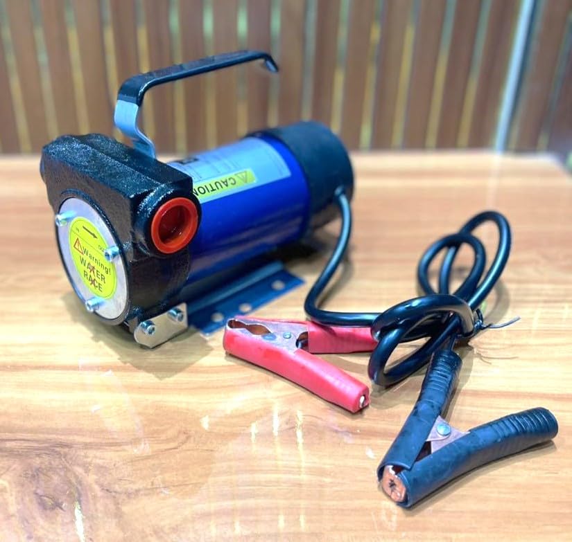 ANM Sales 24V 40L/Min Professional Power Oil Transfer Pump, Self-Priming Diesel and Kerosene Pump. Black, 15.5x19x13cm-image-47