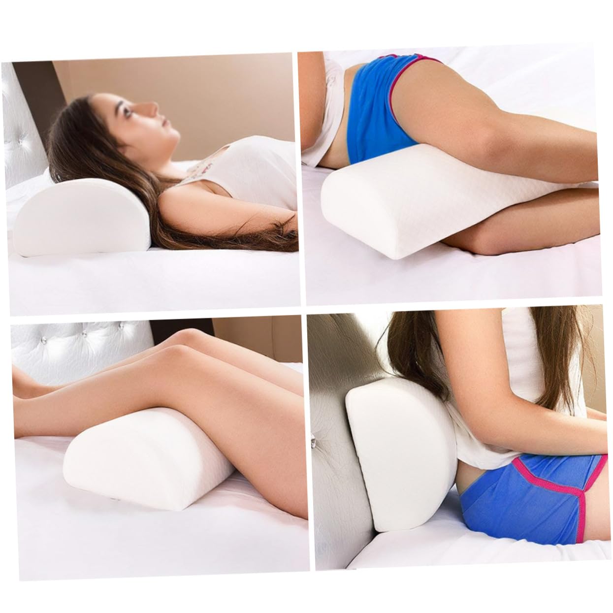 Gatuida Memory Foam Beinkissen Aus Viskoelastischem Schaumstoff Ergonomisches Knie Und Beinpolster Für Zuhause Mit Halbrunder Form Zur Druckentlastung Und Verbesserten Durchblutung