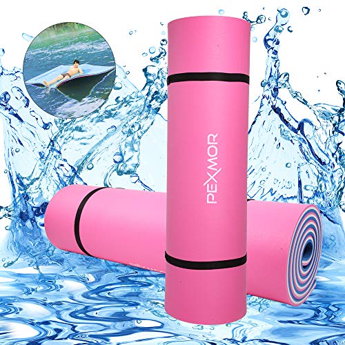 PEXMOR Water Mat, 18FT X 6 FT Floating Island with DIY Head Pillow for Pool, River, Beach, Ocean, Lake Water Recreation and Relaxing, Lake Toys for Adults and Kids 3 Layer Tear-Resistant XPE Foam