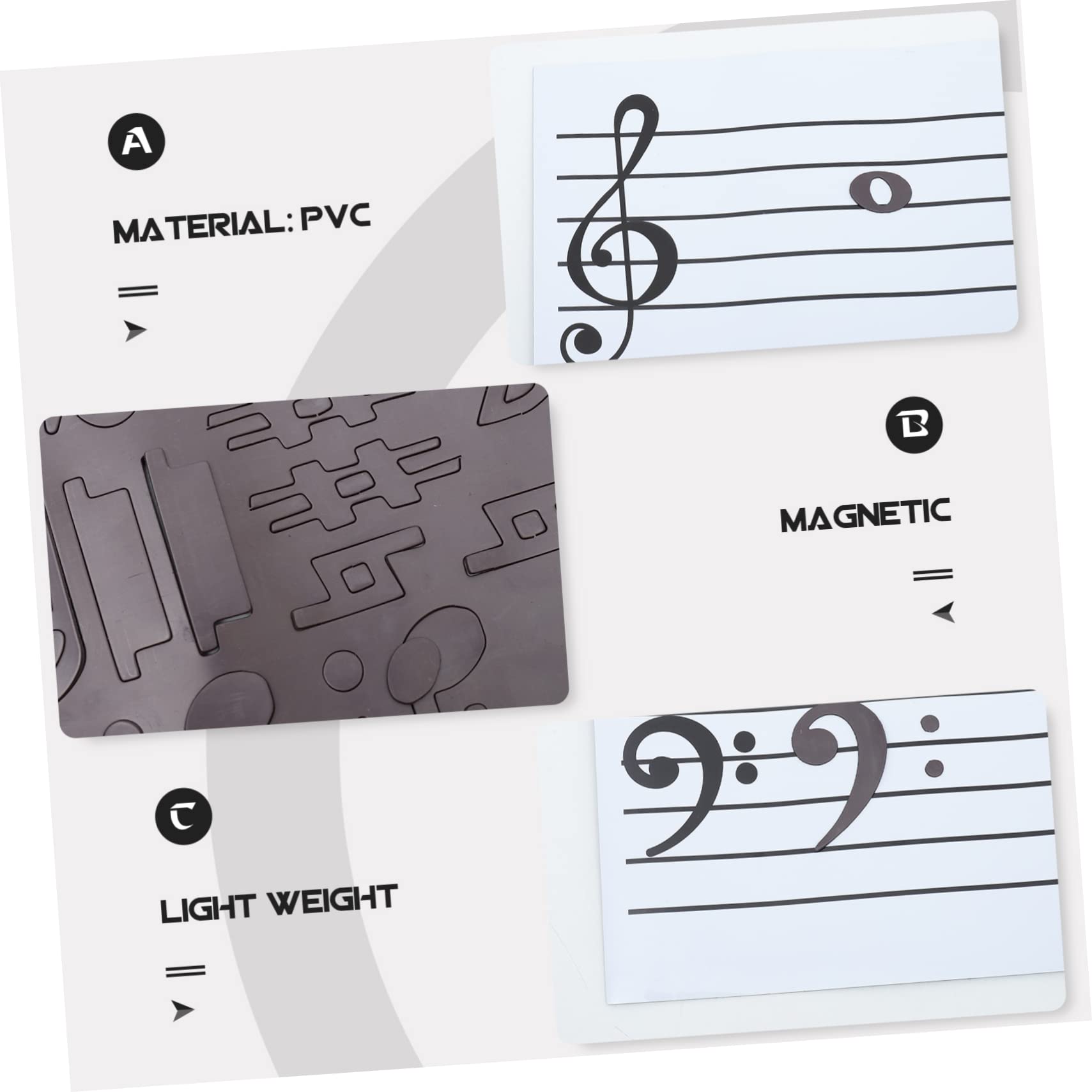 Pizarra Musical Pegatinas Magnéticas para Notas Material Educativo para Piano Diseño Escolar para Niños