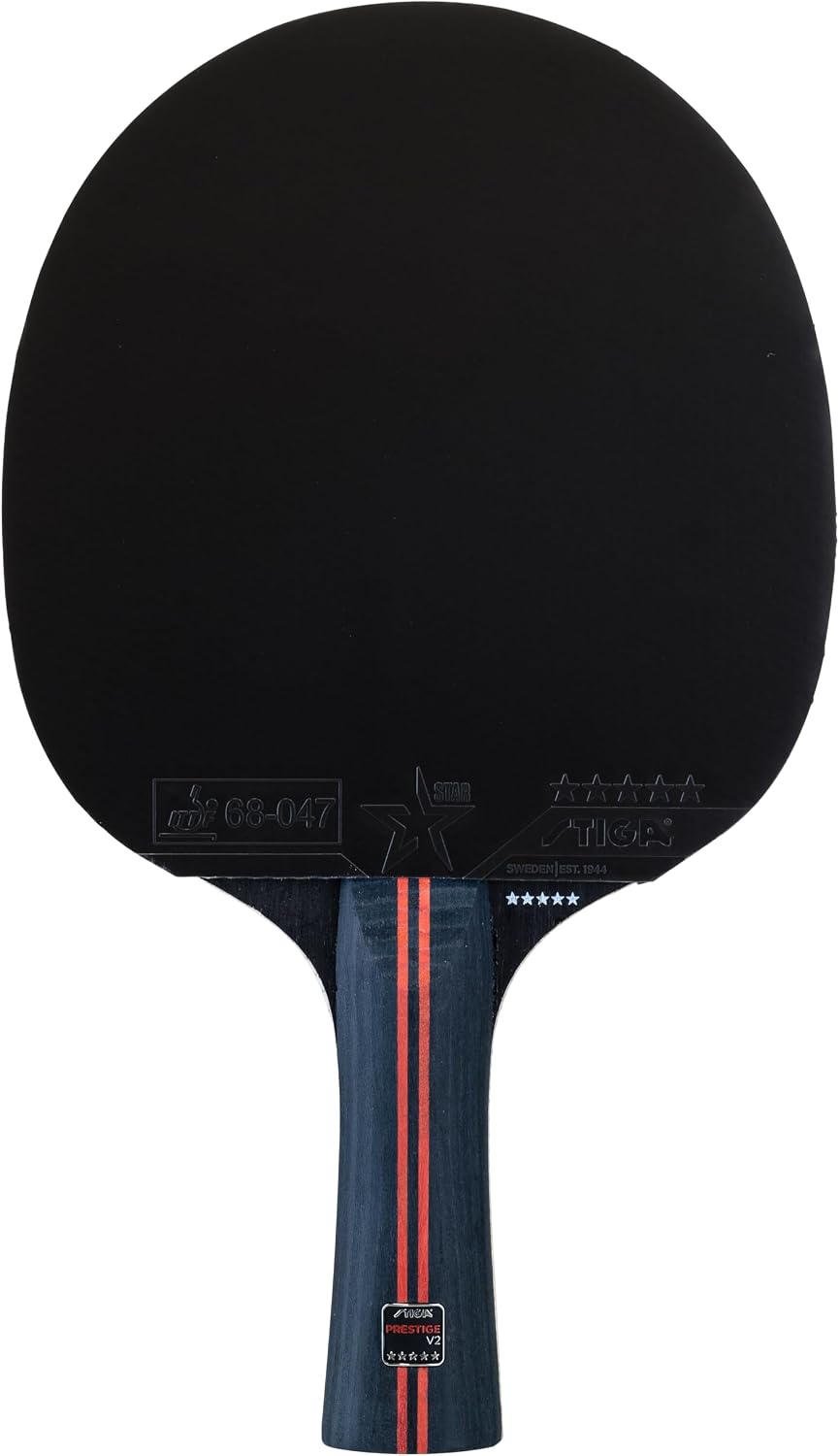 STIGA Prestige V2 5-Star Table Tennis Bat – High Speed Performance Racket, 5-Ply Blade, Concave Handle, WRB & ACS Technology, ITTF Approved Rubber, 2.0 mm Sponge