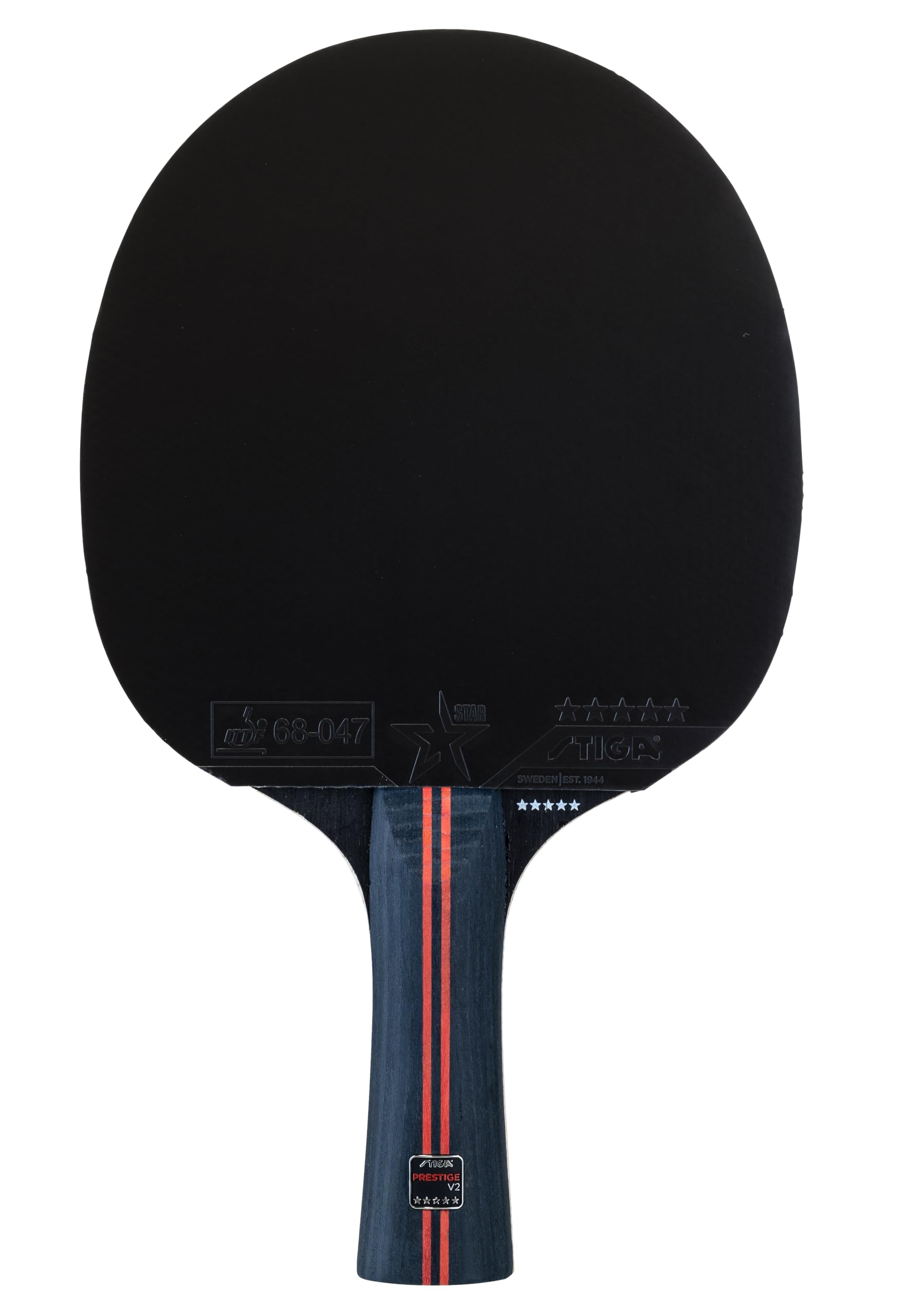 STIGA Prestige V2 Racchetta da Ping Pong a 5 Stelle – Alta Velocità, Telaio 5 Strati, Impugnatura Concava, ACS + WRB, Gomma ITTF, Spugna 2.0 mm