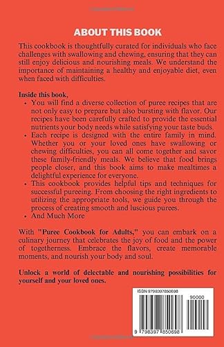 image for Puree Cookbook for Adults: A Family-Friendly Nourishing and Delicious 