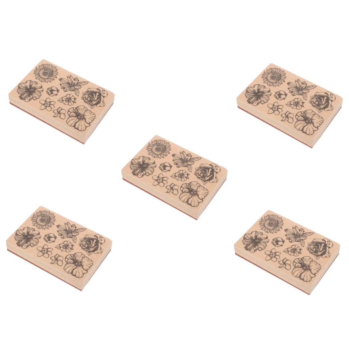 Operitacx 5 Piezas Sello Decorativo De Bolsillo Sello De Etiqueta s De Letras Para Arcilla Almohadilla De Diario Estampilla Vestidor Fondant Tinta De Madera