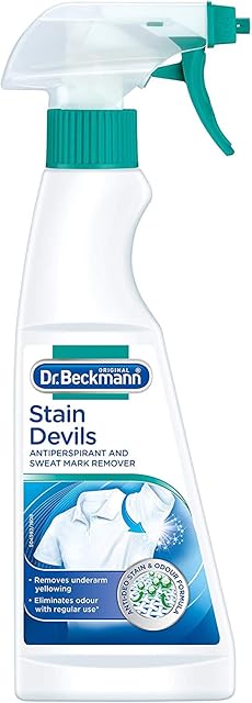Dr. Beckmann Stain Devils Antiperspirant & Sweat Mark Remover | Specialist stain remover to combat deodorant and sweat stains | 250 ml