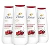 Dove Body Wash Revitalizante Cherry & Chia Milk 4 Count for Renewed, Healthy-Looking Skin Gentle Skin Cleanser with 24hr Renewing MicroMoisture 20 oz