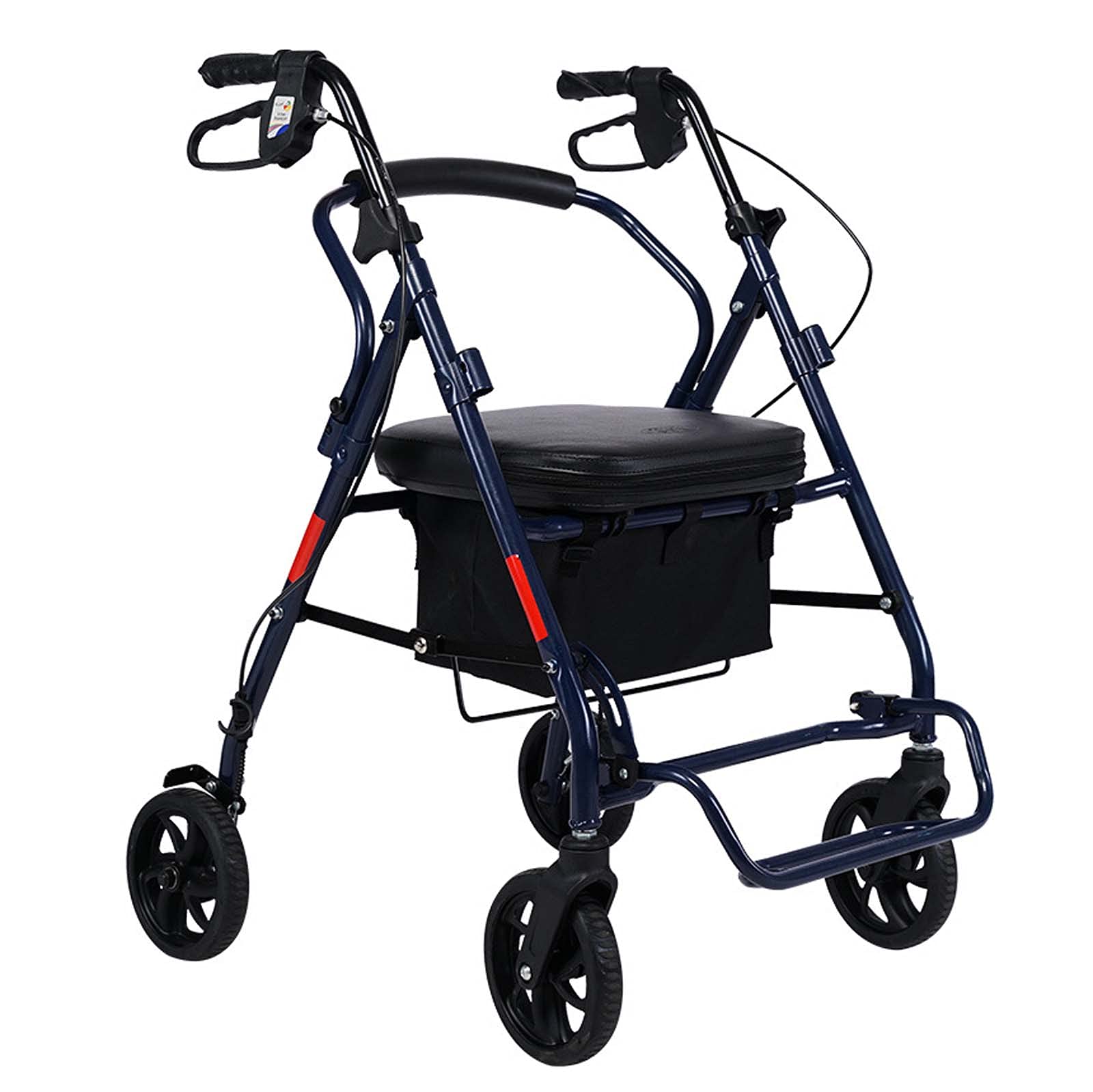 Składany Chodzik Typu Rollator, Wytrzymały Chodzik Typu Rollator Z Siedziskiem, Bariatryczny Chodzik Typu Roller, Obsługuje Do 300 Funtów, Duże 8-Calowe Koła